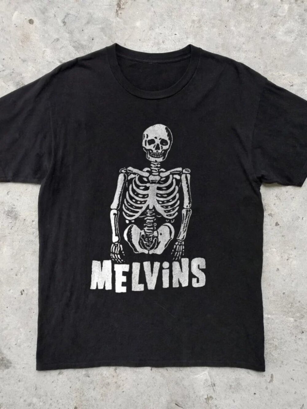 Vintage Melvins Skeleton Black Graphic T-Shirt